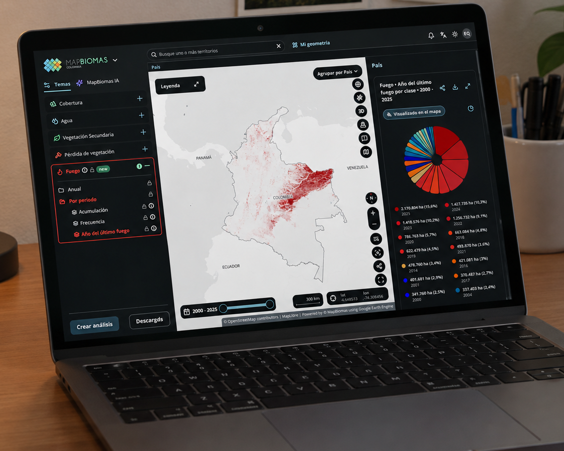 Nace MapBiomas Fuego: 26 años de información para entender la historia del fuego en Colombia